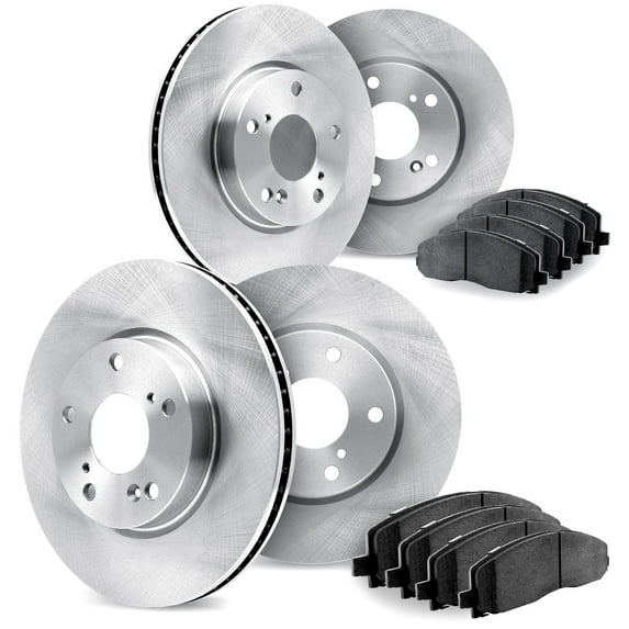 Dynamic Friction Company Front and Rear Brake Rotors with 5000 Euro Ceramic Brake Pads - 6604-02014