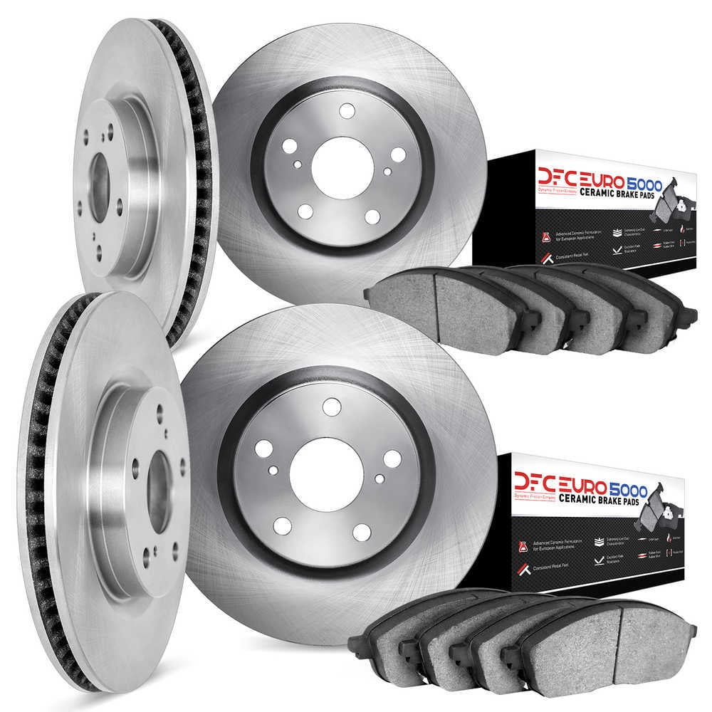 Dynamic Friction Company 6604-54001 DFC Rotors with EURO 5000 Ceramic Brake Pads