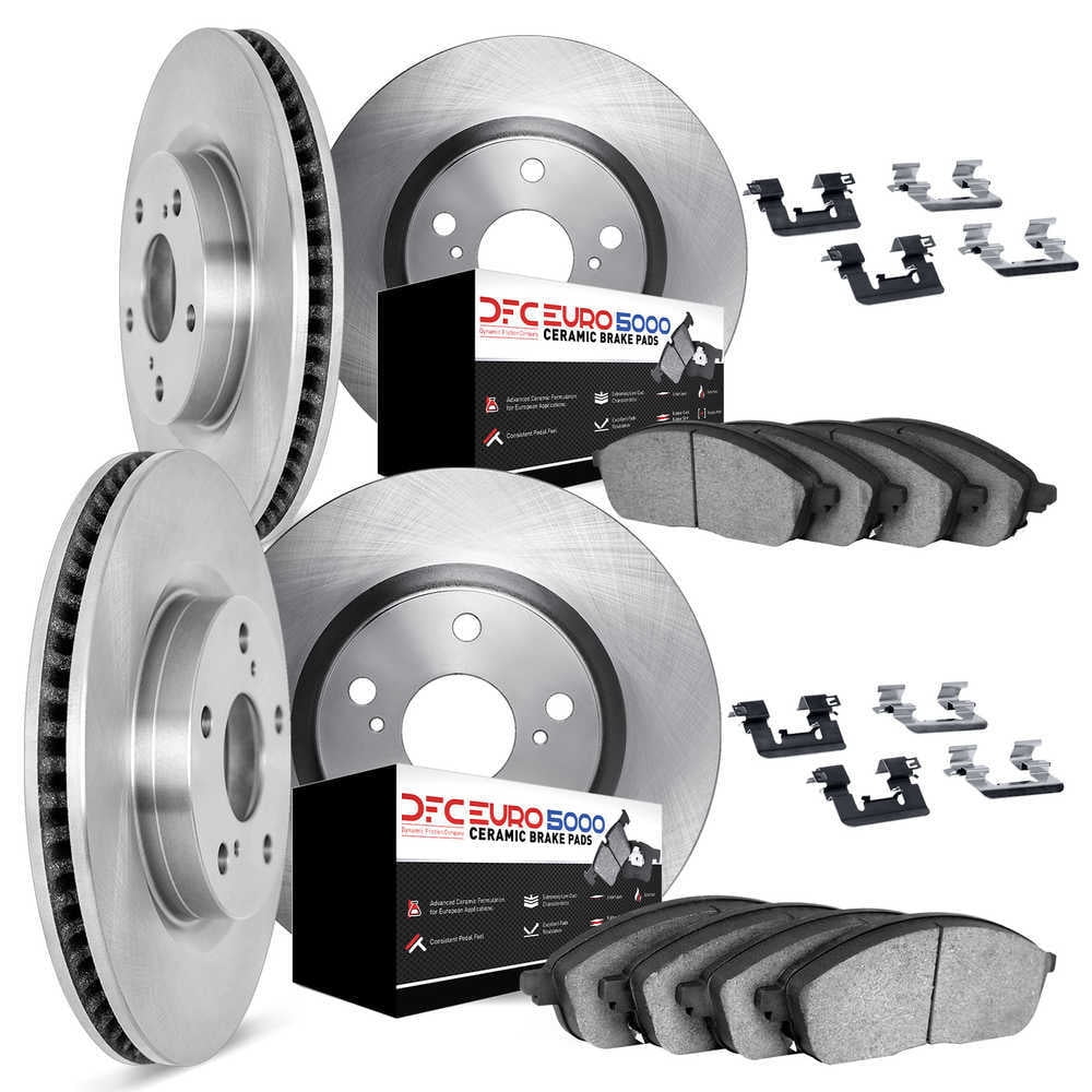 Dynamic Friction Company 6614-31031 DFC Rotors with EURO 5000 Ceramic Brake Pads includes Hardware
