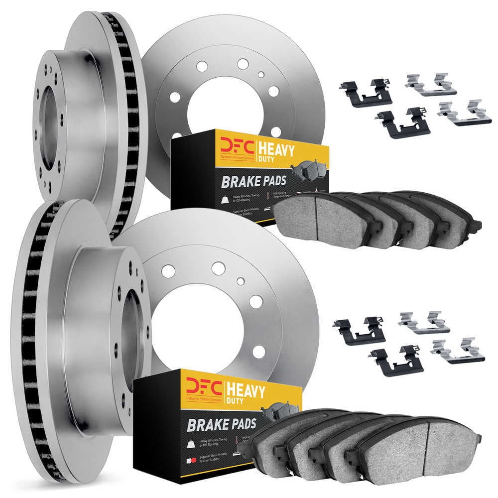Dynamic Friction Company 6214-54014 DFC Rotors with Heavy Duty Brake Pads includes Hardware