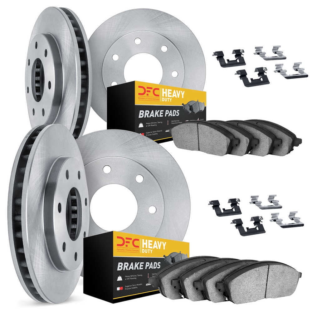 Dynamic Friction Company 6214-99193 DFC Rotors with Heavy Duty Brake Pads includes Hardware
