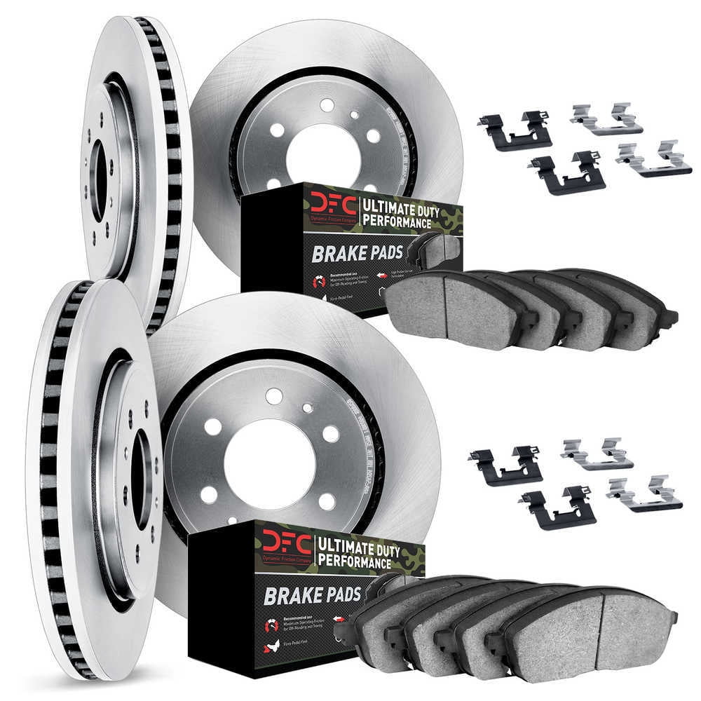 Dynamic Friction Company 6414-48018 DFC Rotors with Ultimate Duty Performance Brake Pads includes