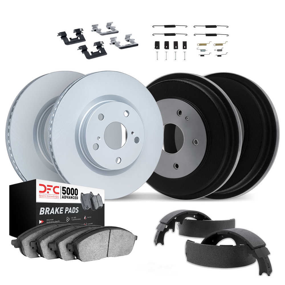Dynamic Friction Company 4514-40076 DFC Geospec Rotors with 5000 Advanced Brake Pads includes DFC