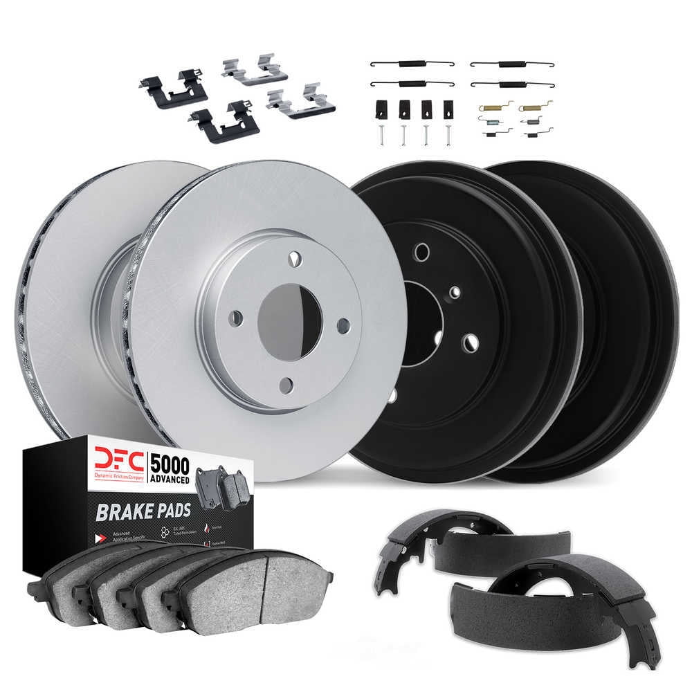 Dynamic Friction Company 4514-80030 DFC Geospec Rotors with 5000 Advanced Brake Pads includes DFC