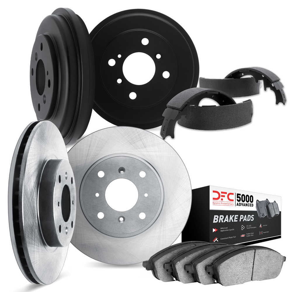 Dynamic Friction Company 6504-92019 DFC Rotors w/5000 Advanced Brake Pads includes DFC Drums and