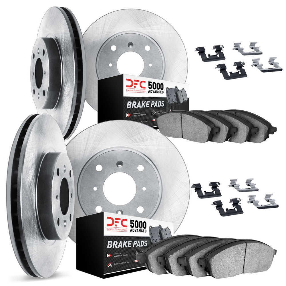 Dynamic Friction Company 6514-55410 DFC Rotors with 5000 Advanced Brake Pads includes Hardware