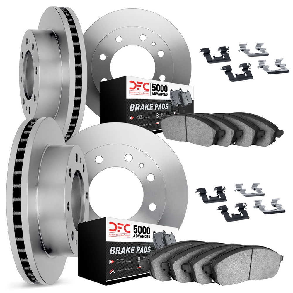 Dynamic Friction Company 6514-55434 DFC Rotors with 5000 Advanced Brake Pads includes Hardware