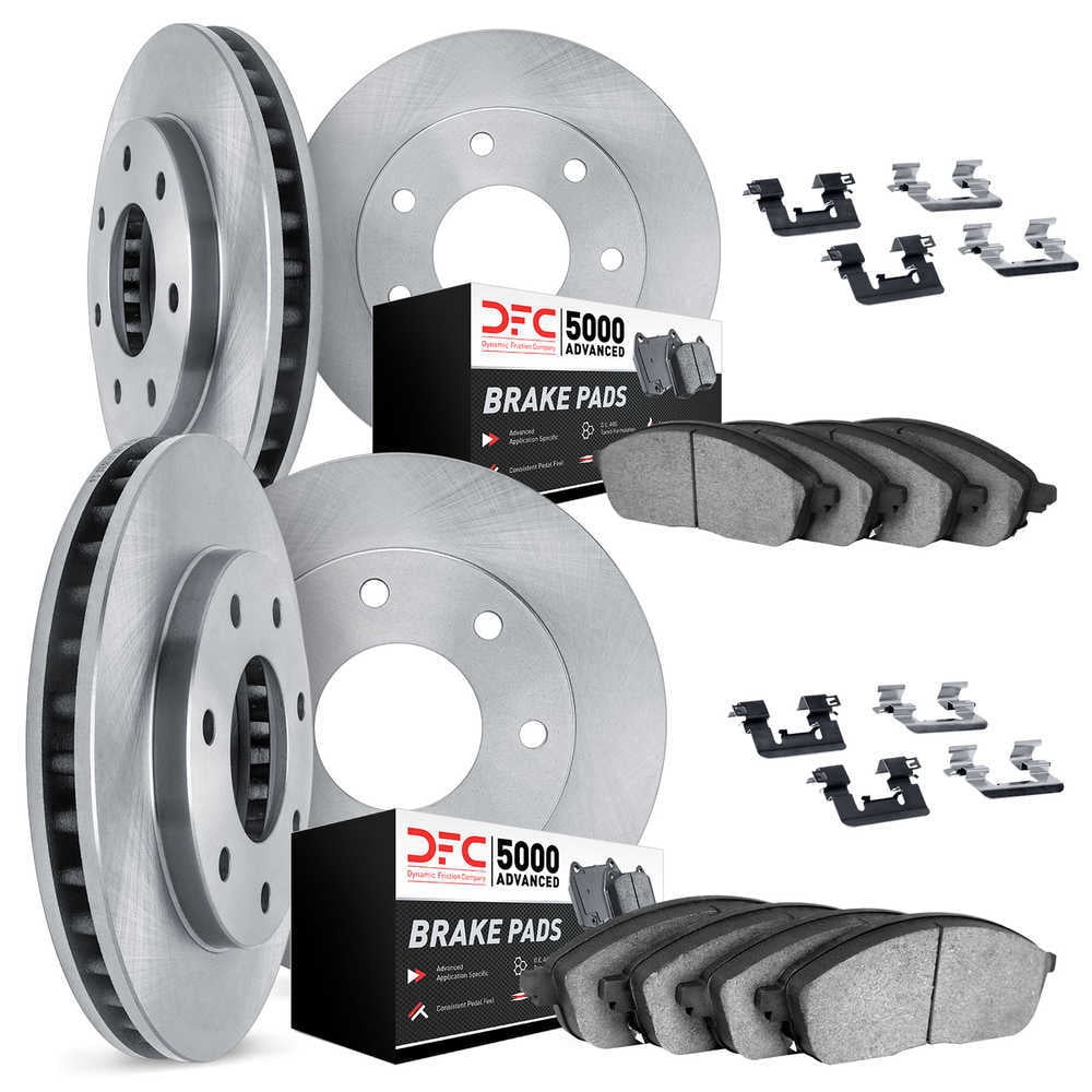 Dynamic Friction Company 6514-55443 DFC Rotors with 5000 Advanced Brake Pads includes Hardware