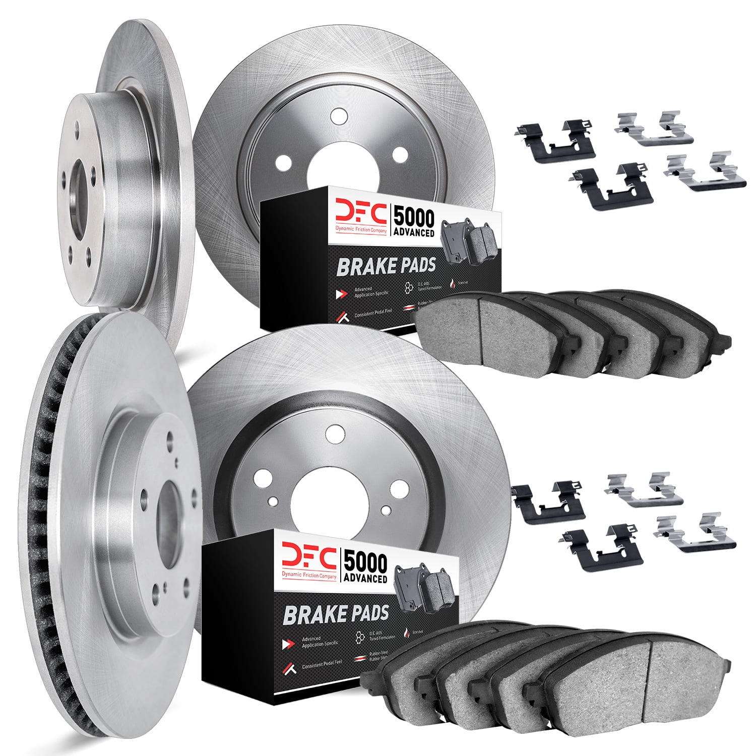 Dynamic Friction Company 6514-56148 DFC Rotors with 5000 Advanced Brake Pads includes Hardware