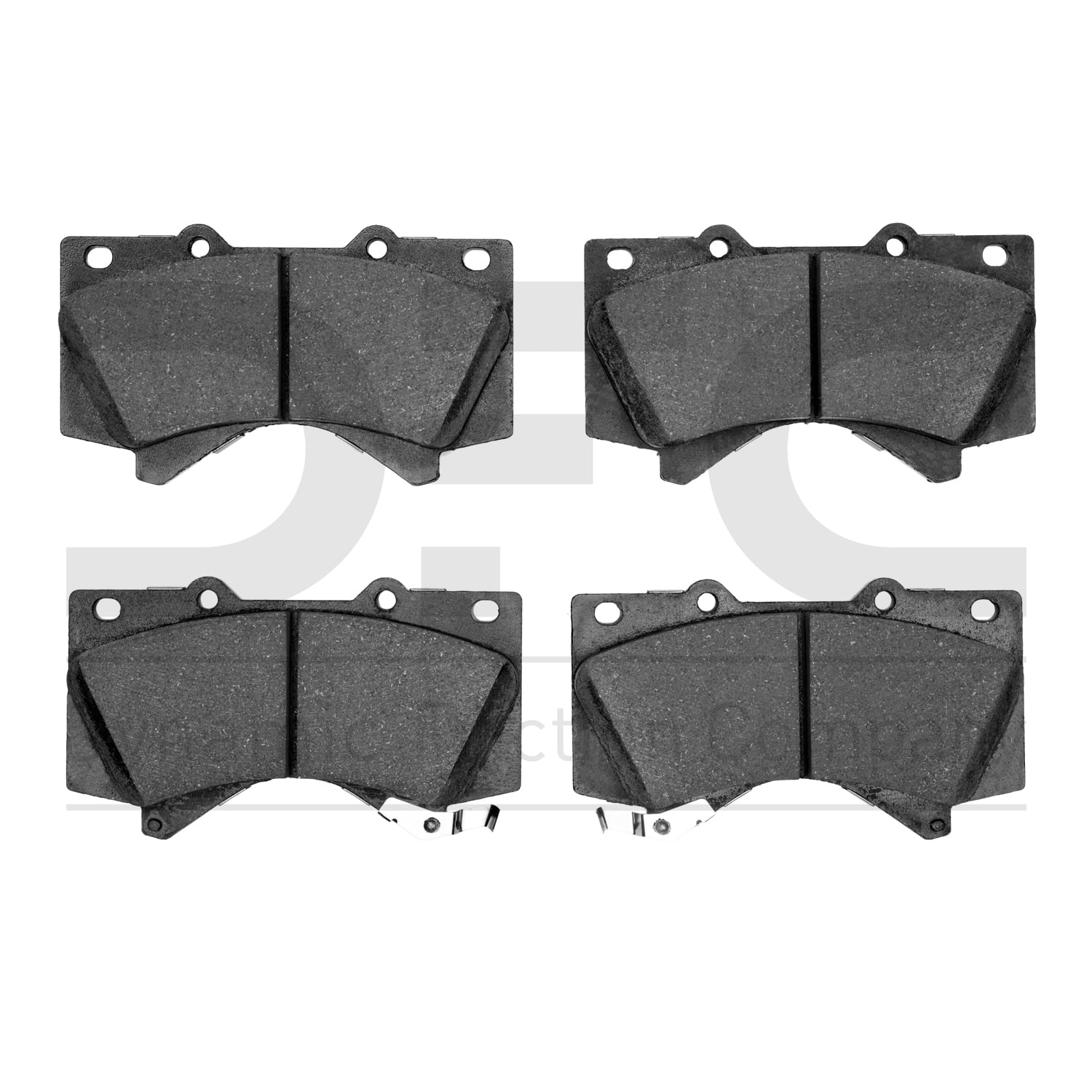 Dynamic Friction Company Heavy Duty Brake Pads - Semi Metallic 1214-1303-00-Front Set For 2007-2021 Toyota Tundra, 2008-2021 Lexus LX570, 2008-2021 Toyota Land Cruiser, 2008-2022 Toyota Sequoia