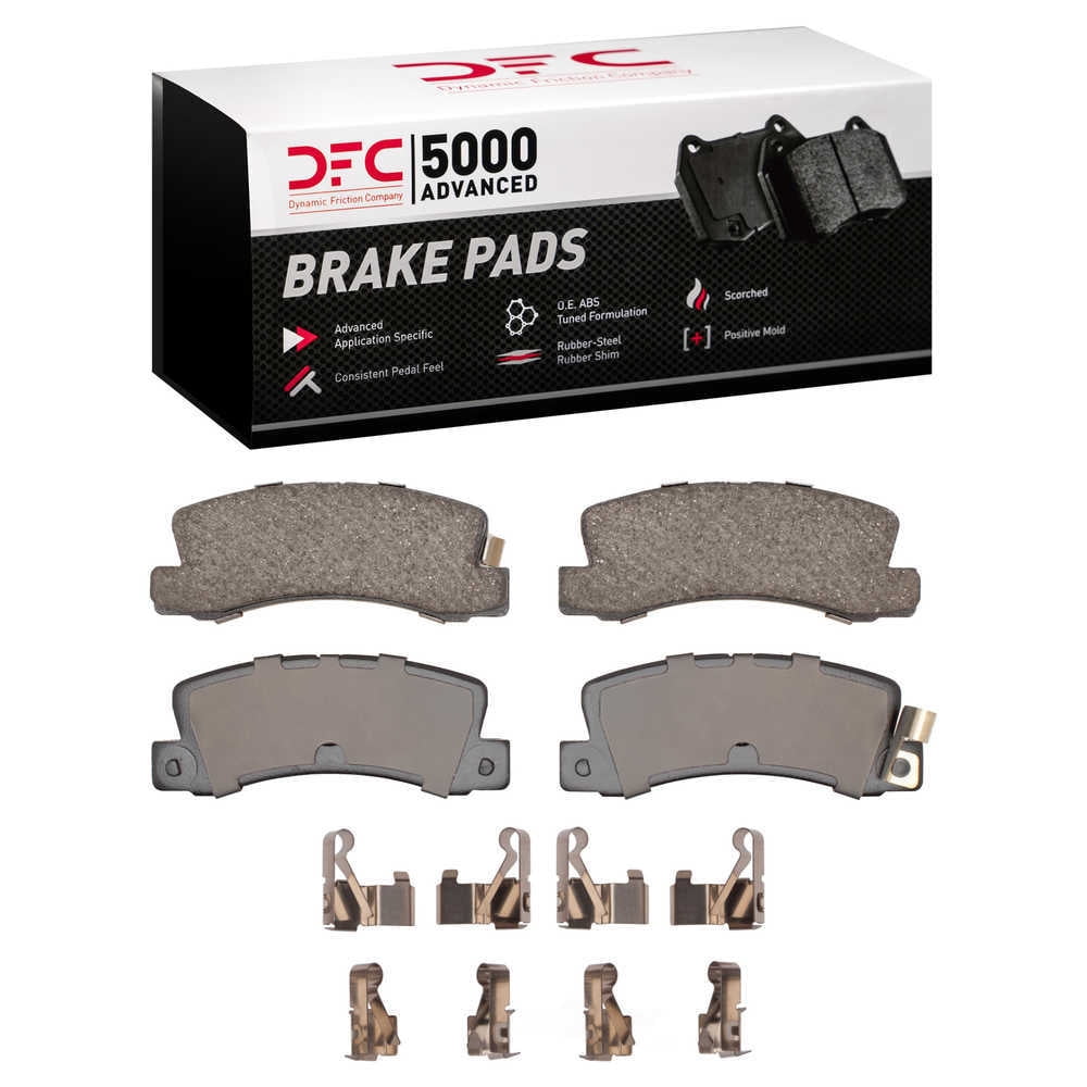Dynamic Friction Company 1551-0325-01 DFC 5000 Advanced Brake Pads - Ceramic and Hardware Kit - OE