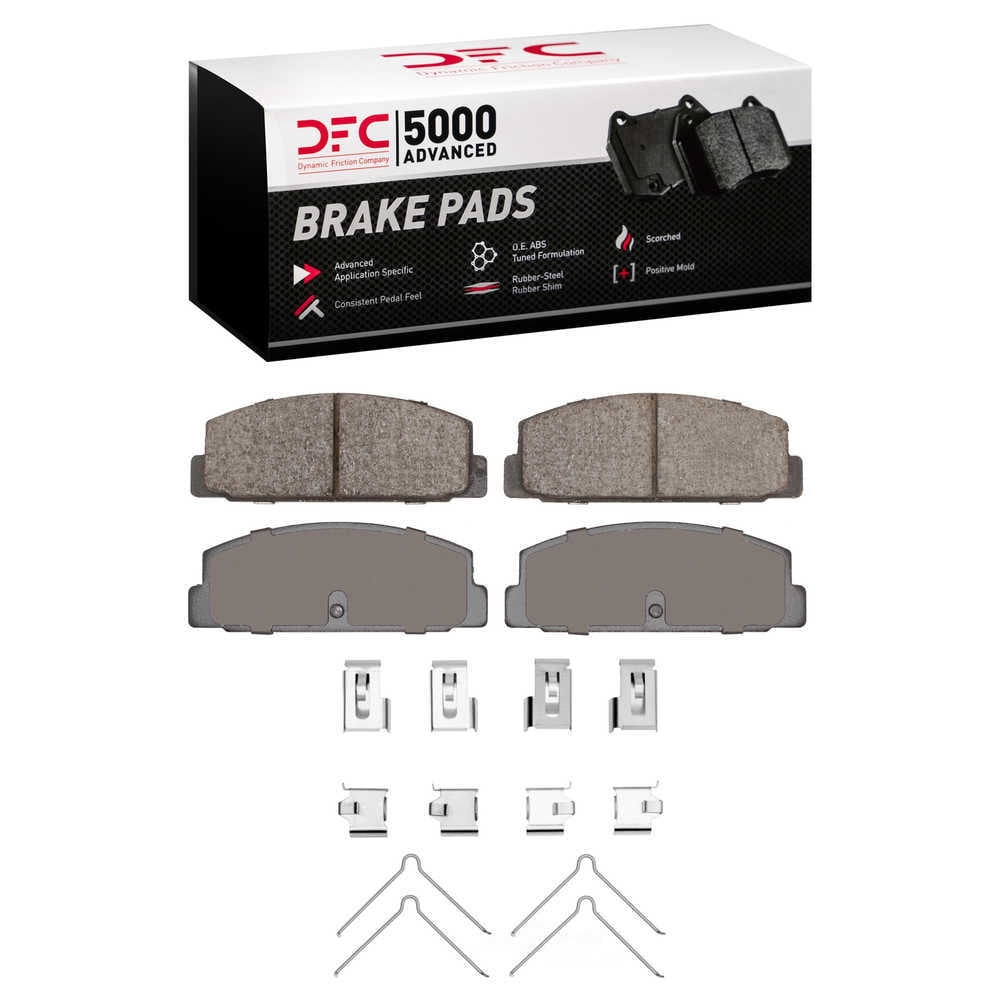 Dynamic Friction Company 1551-0332-01 DFC 5000 Advanced Brake Pads - Ceramic and Hardware Kit - OE