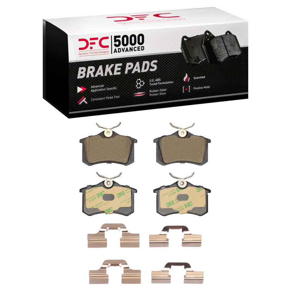 Dynamic Friction Company 1551-0340-01 DFC 5000 Advanced Brake Pads - Ceramic and Hardware Kit - OE