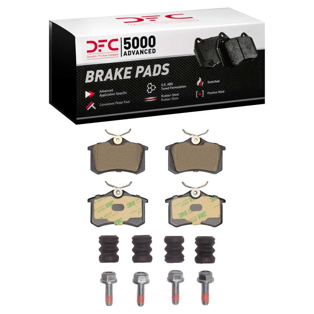 Dynamic Friction Company 1551-0340-05 DFC 5000 Advanced Brake Pads - Ceramic and Hardware Kit - OE