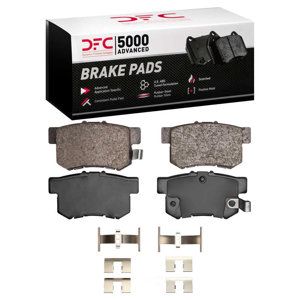 Dynamic Friction Company 1551-0537-02 DFC 5000 Advanced Brake Pads - Ceramic and Hardware Kit - OE