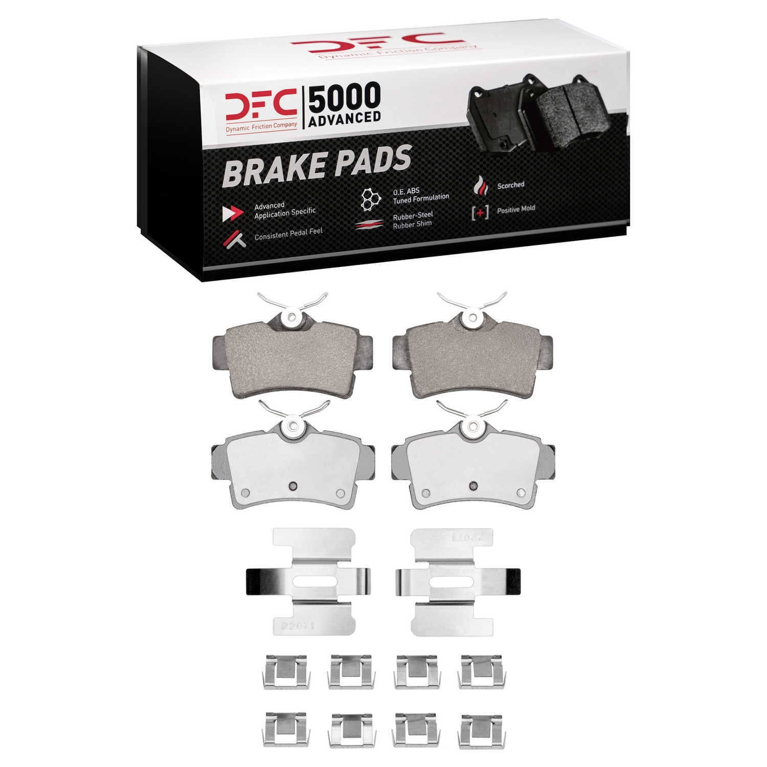 Dynamic Friction Company 1551-0627-01 DFC 5000 Advanced Brake Pads - Ceramic and Hardware Kit - OE
