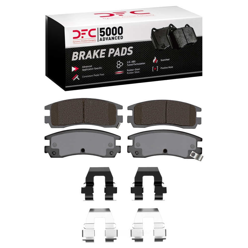 Dynamic Friction Company 1551-0698-01 DFC 5000 Advanced Brake Pads - Ceramic and Hardware Kit - OE