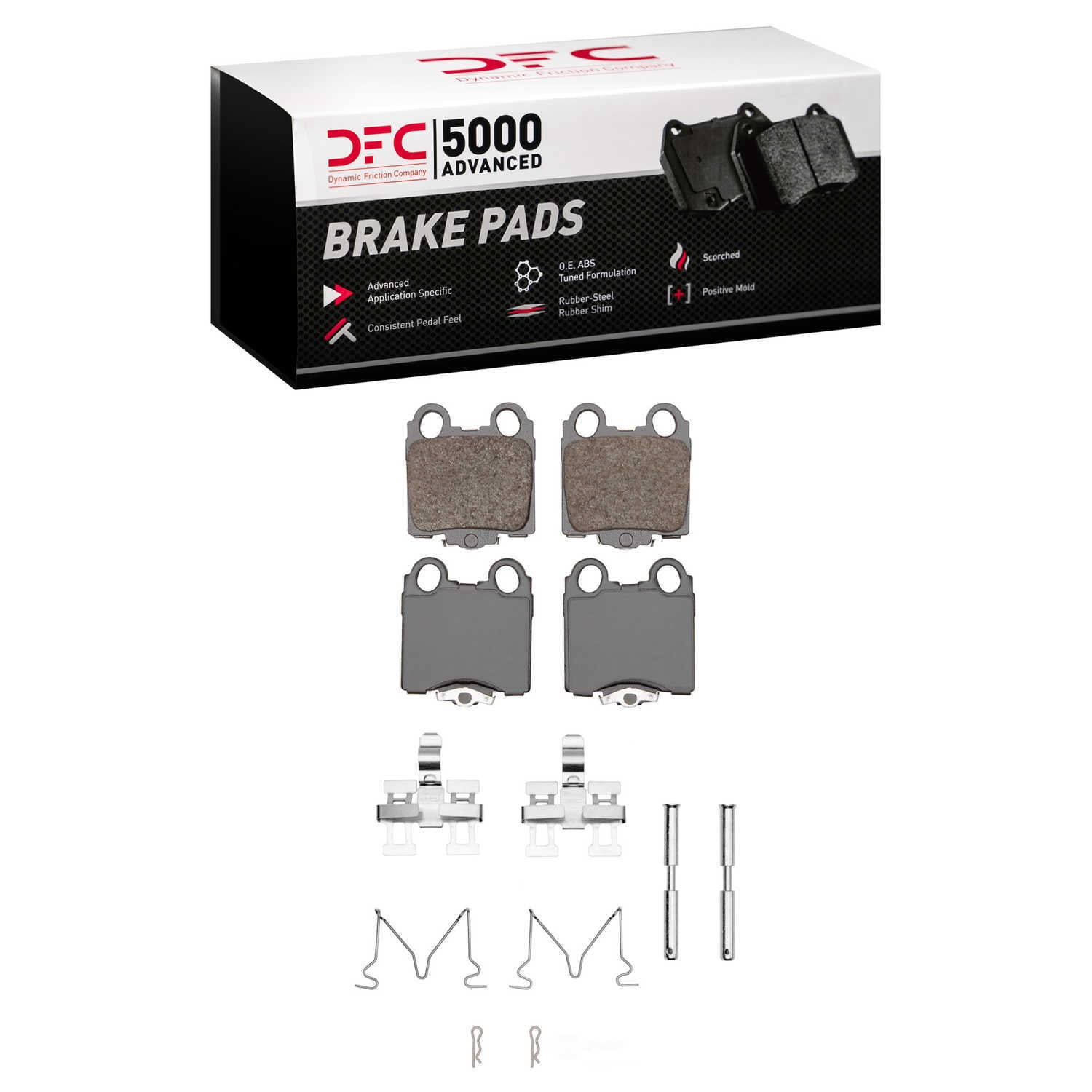 Dynamic Friction Company 1551-0771-01 DFC 5000 Advanced Brake Pads - Ceramic and Hardware Kit - OE