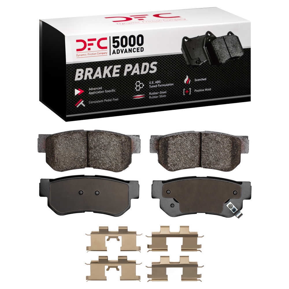 Dynamic Friction Company 1551-0813-01 DFC 5000 Advanced Brake Pads - Ceramic and Hardware Kit - OE