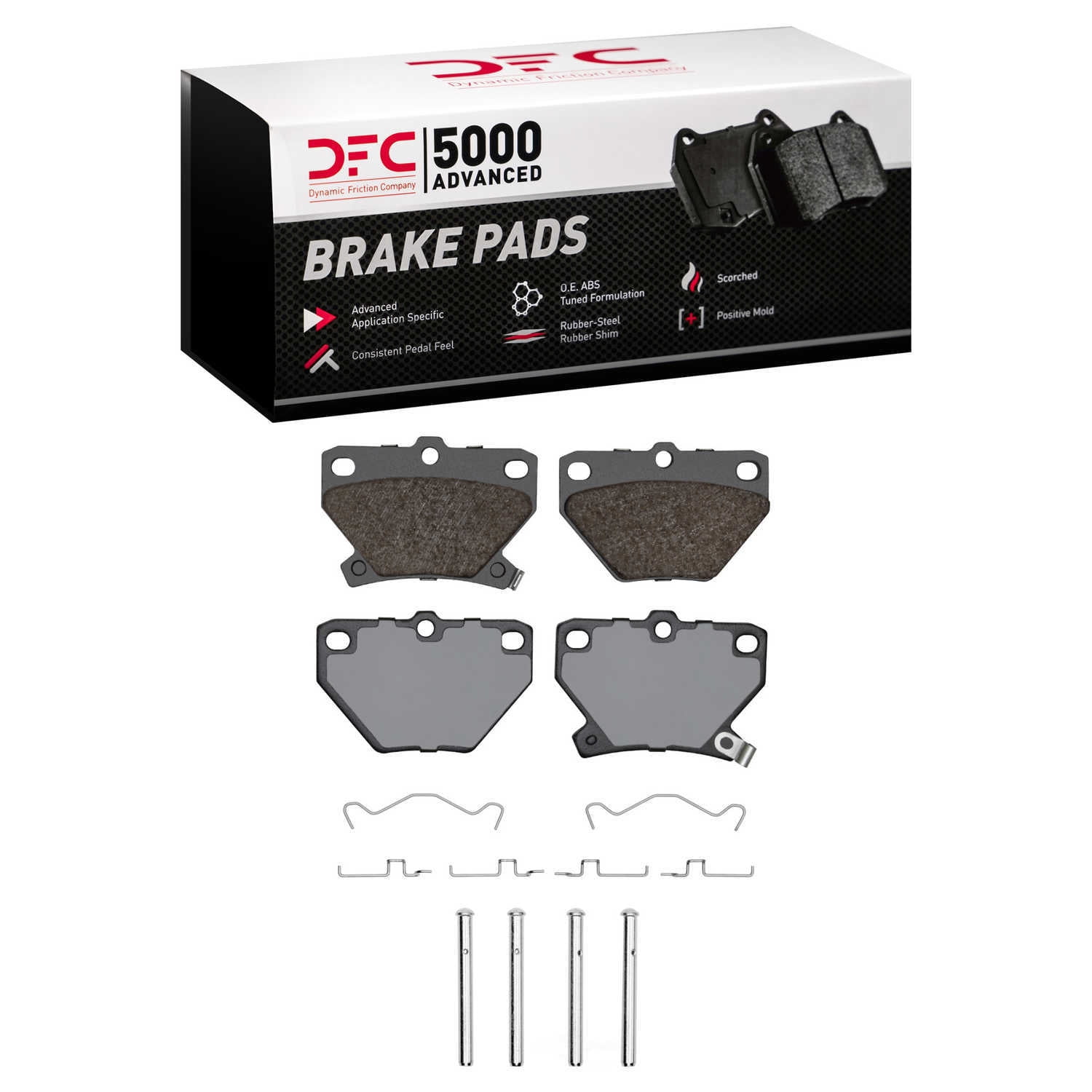 Dynamic Friction Company 1551-0823-01 DFC 5000 Advanced Brake Pads - Ceramic and Hardware Kit - OE