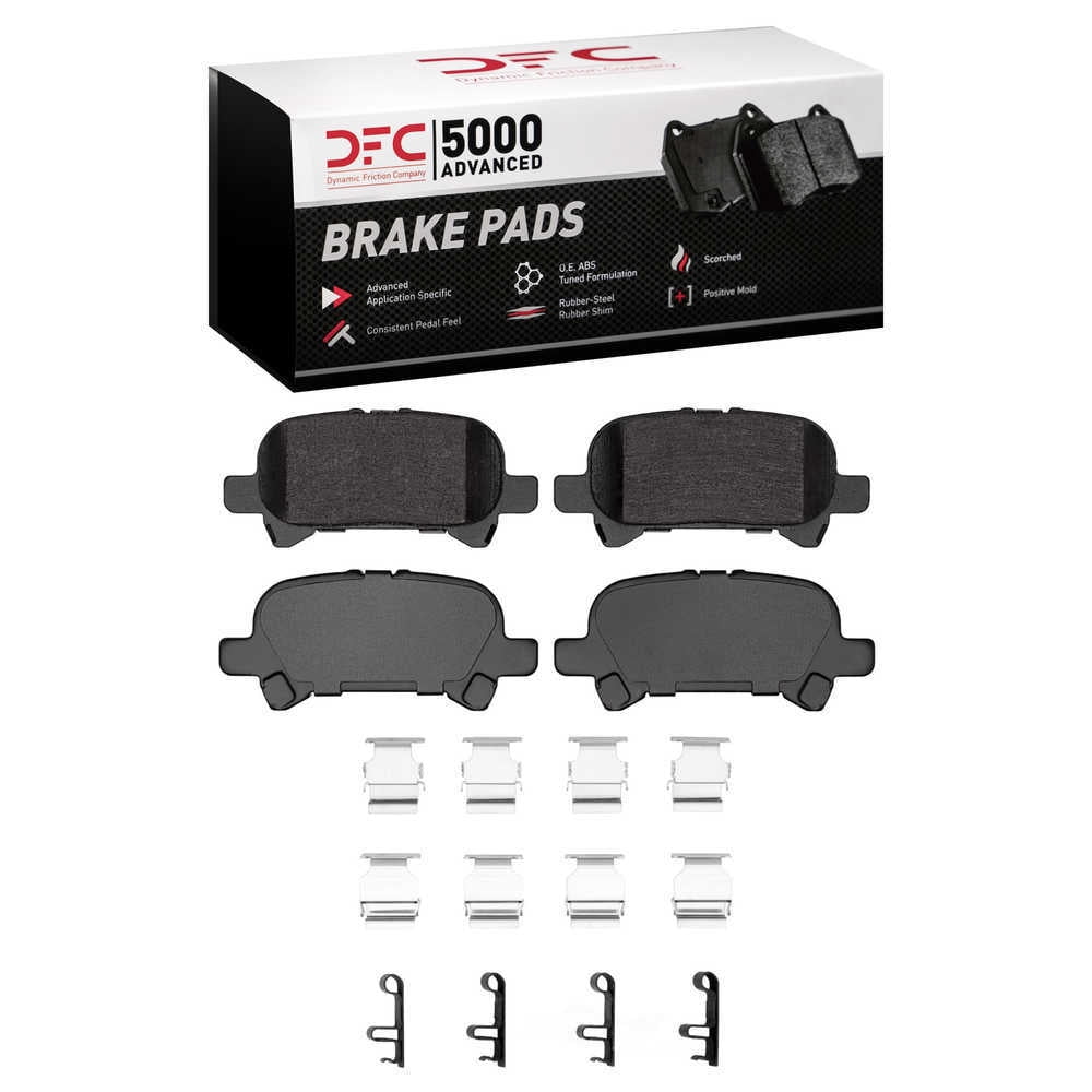 Dynamic Friction Company 1551-0828-02 DFC 5000 Advanced Brake Pads - Ceramic and Hardware Kit - OE