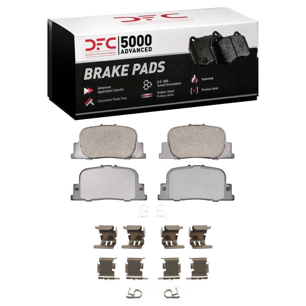 Dynamic Friction Company 1551-0835-01 DFC 5000 Advanced Brake Pads - Ceramic and Hardware Kit - OE