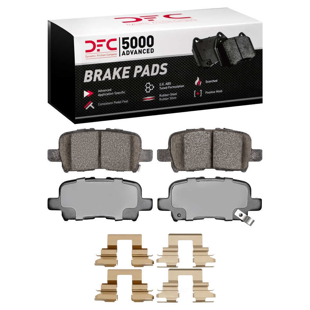 Dynamic Friction Company 1551-0865-01 DFC 5000 Advanced Brake Pads - Ceramic and Hardware Kit - OE