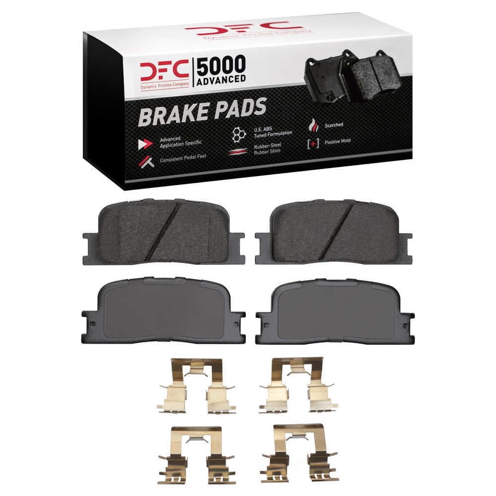 Dynamic Friction Company 1551-0885-02 DFC 5000 Advanced Brake Pads - Ceramic and Hardware Kit - OE