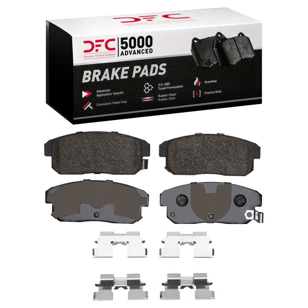 Dynamic Friction Company 1551-0900-01 DFC 5000 Advanced Brake Pads - Ceramic and Hardware Kit - OE