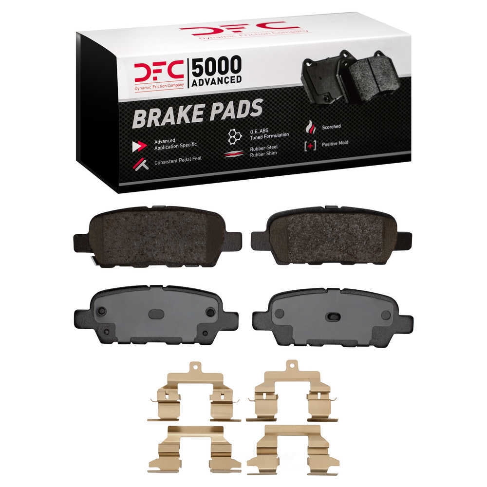 Dynamic Friction Company 1551-0905-02 DFC 5000 Advanced Brake Pads - Ceramic and Hardware Kit - OE