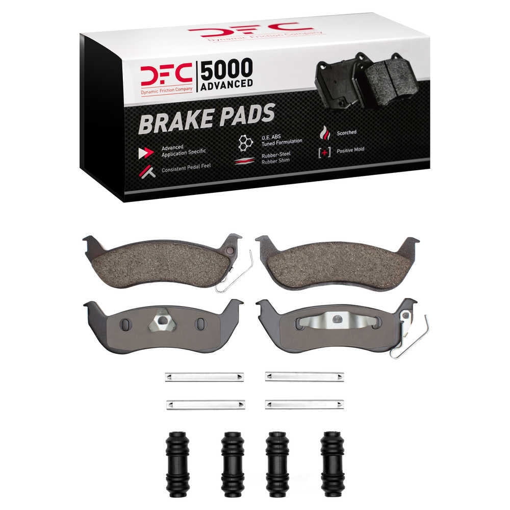 Dynamic Friction Company 1551-0932-01 DFC 5000 Advanced Brake Pads - Ceramic and Hardware Kit - OE