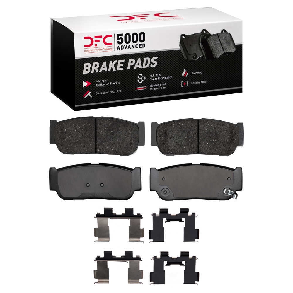 Dynamic Friction Company 1551-0954-01 DFC 5000 Advanced Brake Pads - Ceramic and Hardware Kit - OE
