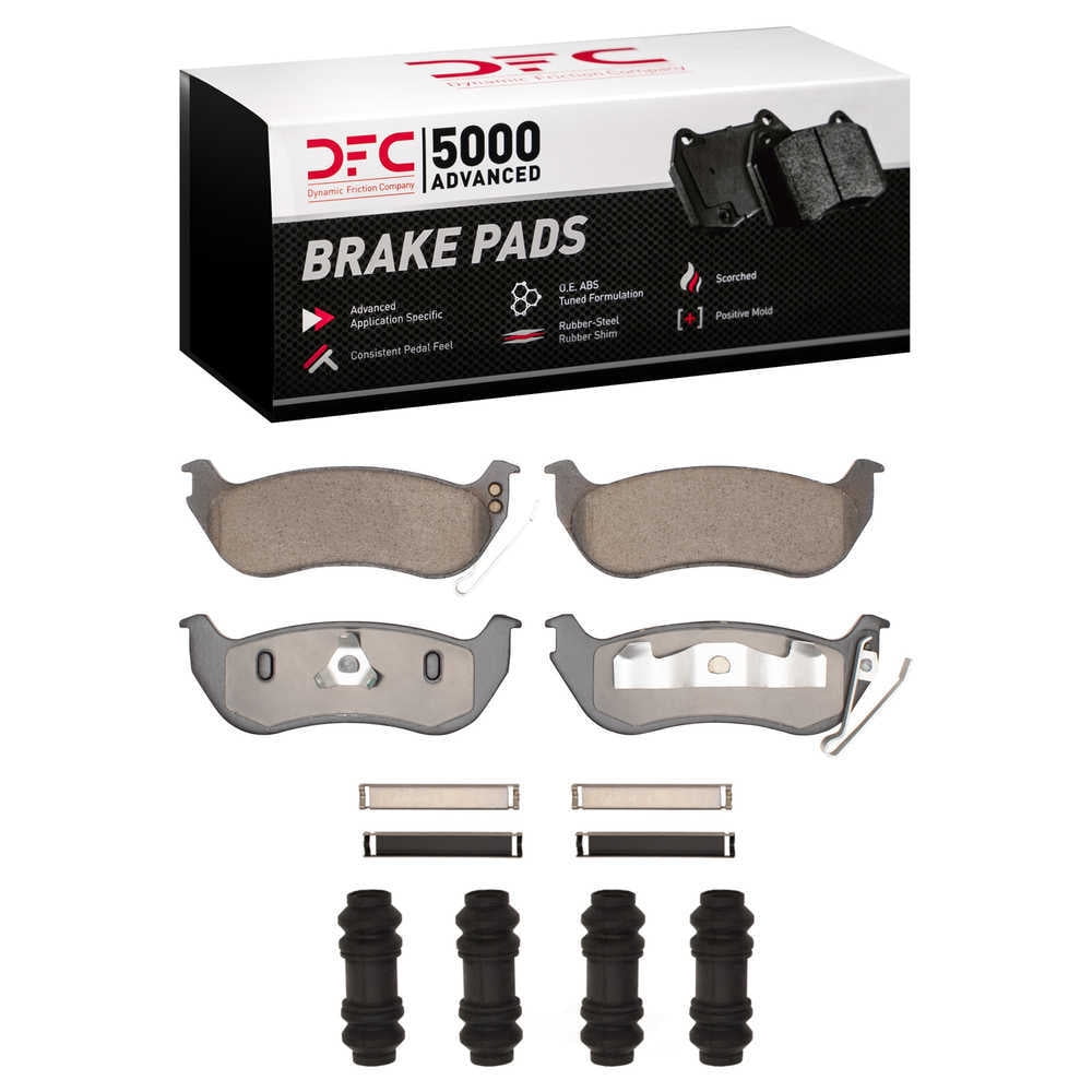 Dynamic Friction Company 1551-0964-01 DFC 5000 Advanced Brake Pads - Ceramic and Hardware Kit - OE