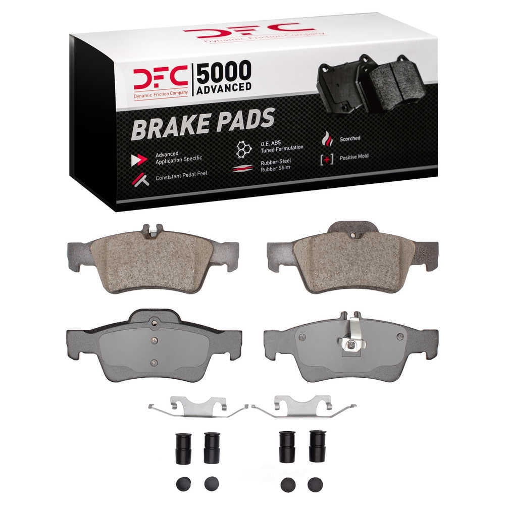 Dynamic Friction Company 1551-0986-01 DFC 5000 Advanced Brake Pads - Ceramic and Hardware Kit - OE