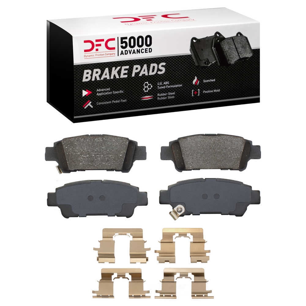 Dynamic Friction Company 1551-0995-01 DFC 5000 Advanced Brake Pads - Ceramic and Hardware Kit - OE