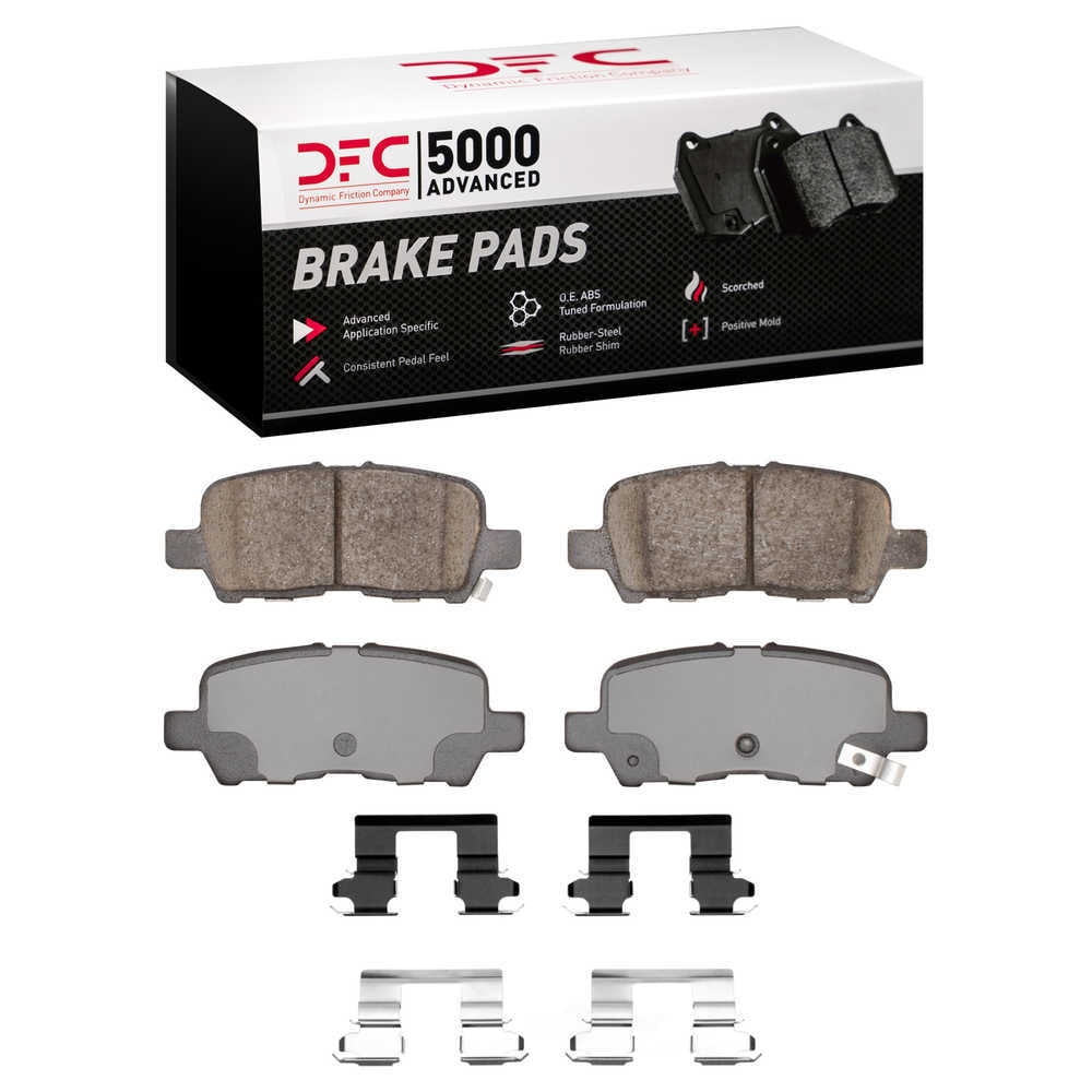 Dynamic Friction Company 1551-0999-01 DFC 5000 Advanced Brake Pads - Ceramic and Hardware Kit - OE