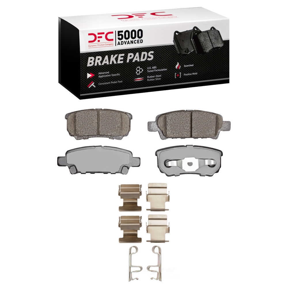 Dynamic Friction Company 1551-1037-01 DFC 5000 Advanced Brake Pads - Ceramic and Hardware Kit - OE