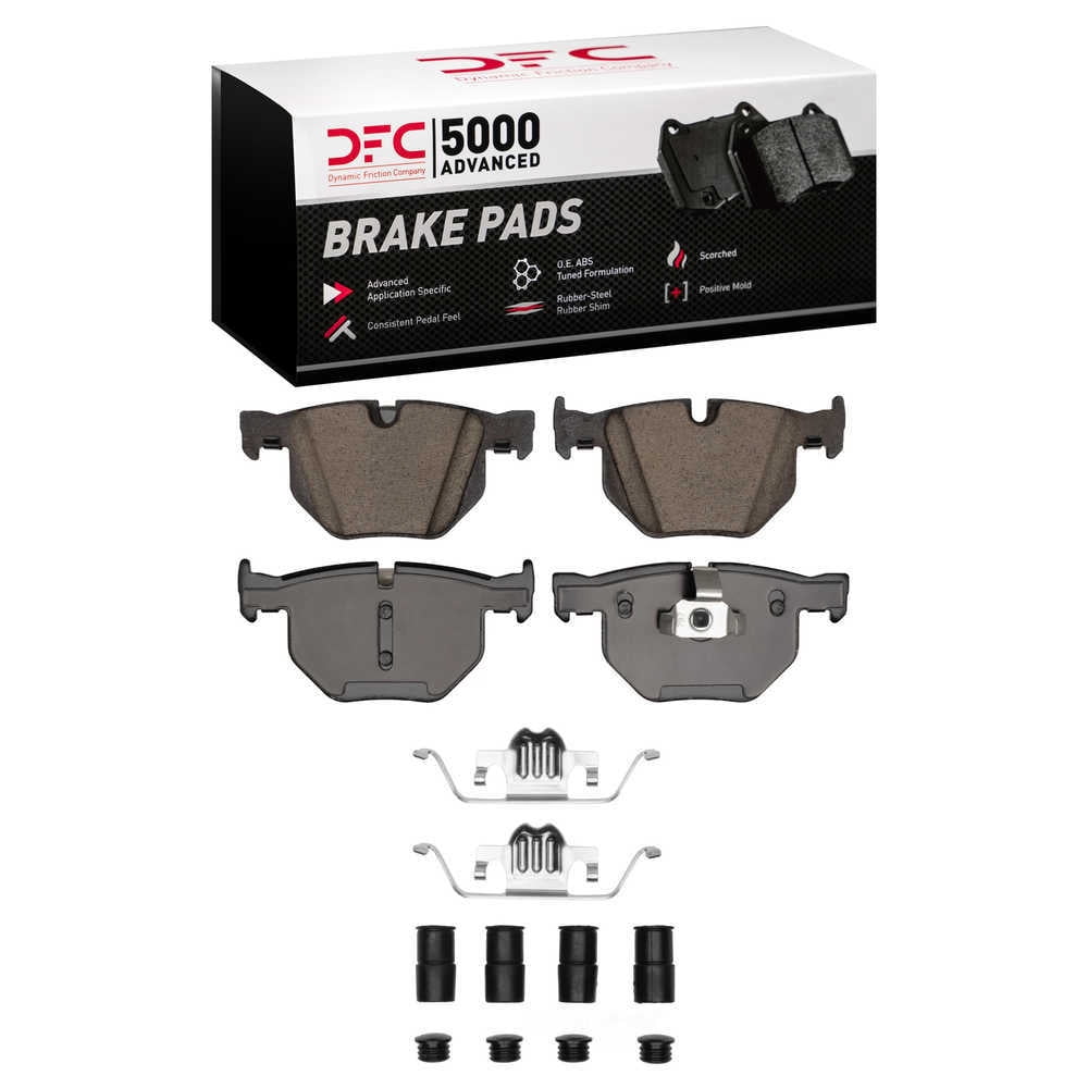 Dynamic Friction Company 1551-1042-01 DFC 5000 Advanced Brake Pads - Ceramic and Hardware Kit - OE