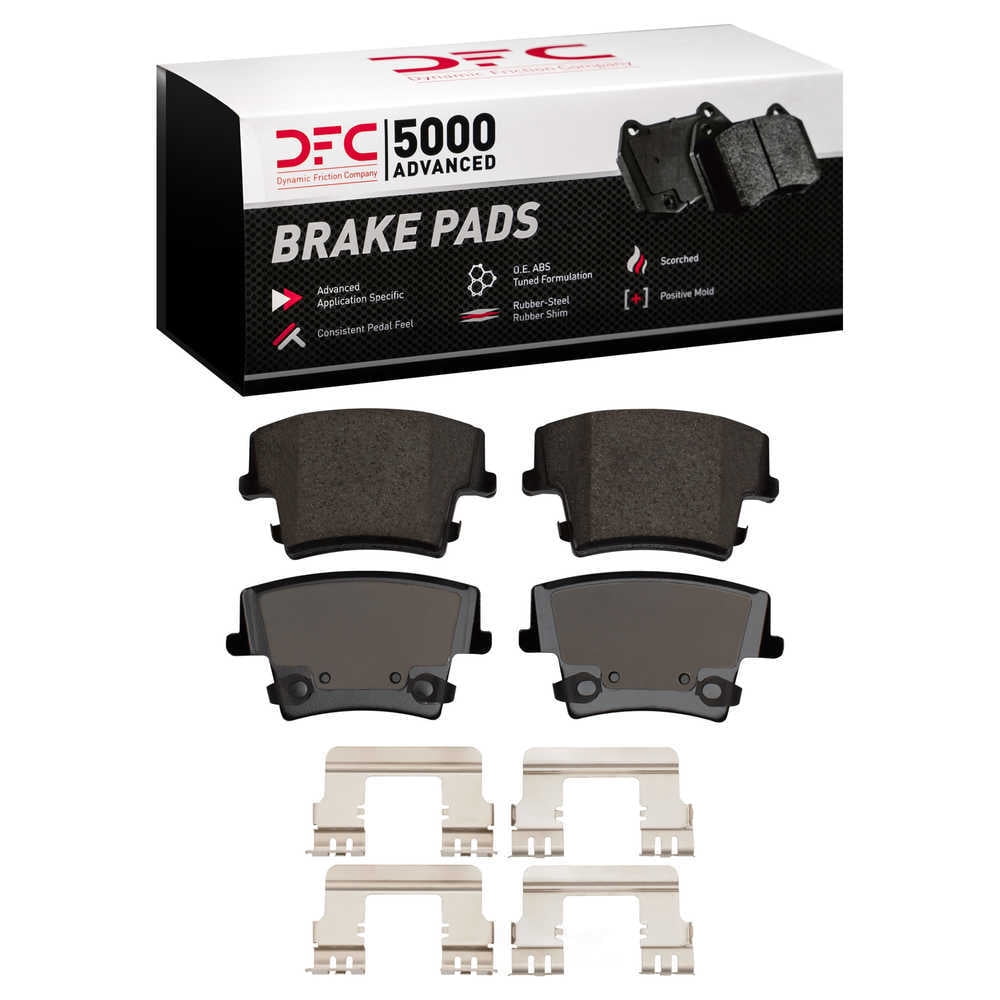 Dynamic Friction Company 1551-1057-03 DFC 5000 Advanced Brake Pads - Ceramic and Hardware Kit - OE
