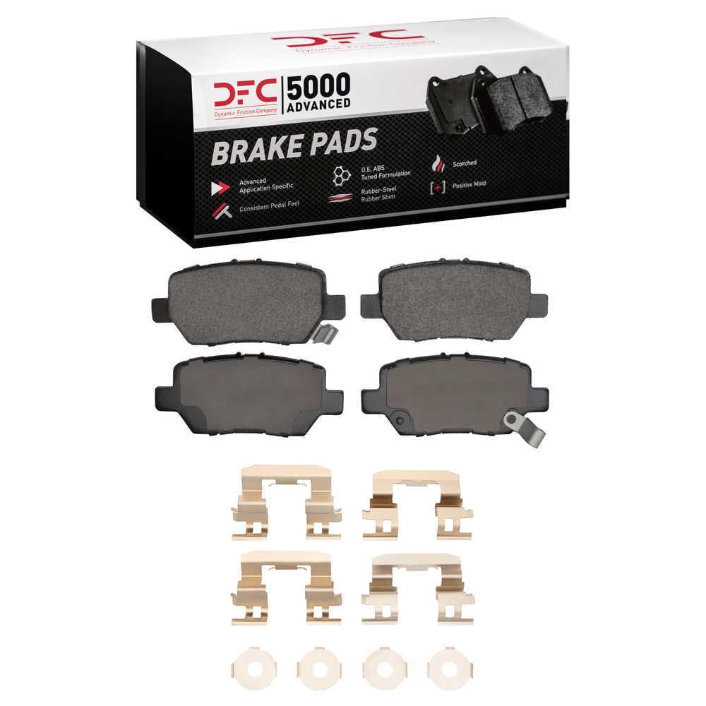Dynamic Friction Company 1551-1090-01 DFC 5000 Advanced Brake Pads - Ceramic and Hardware Kit - OE