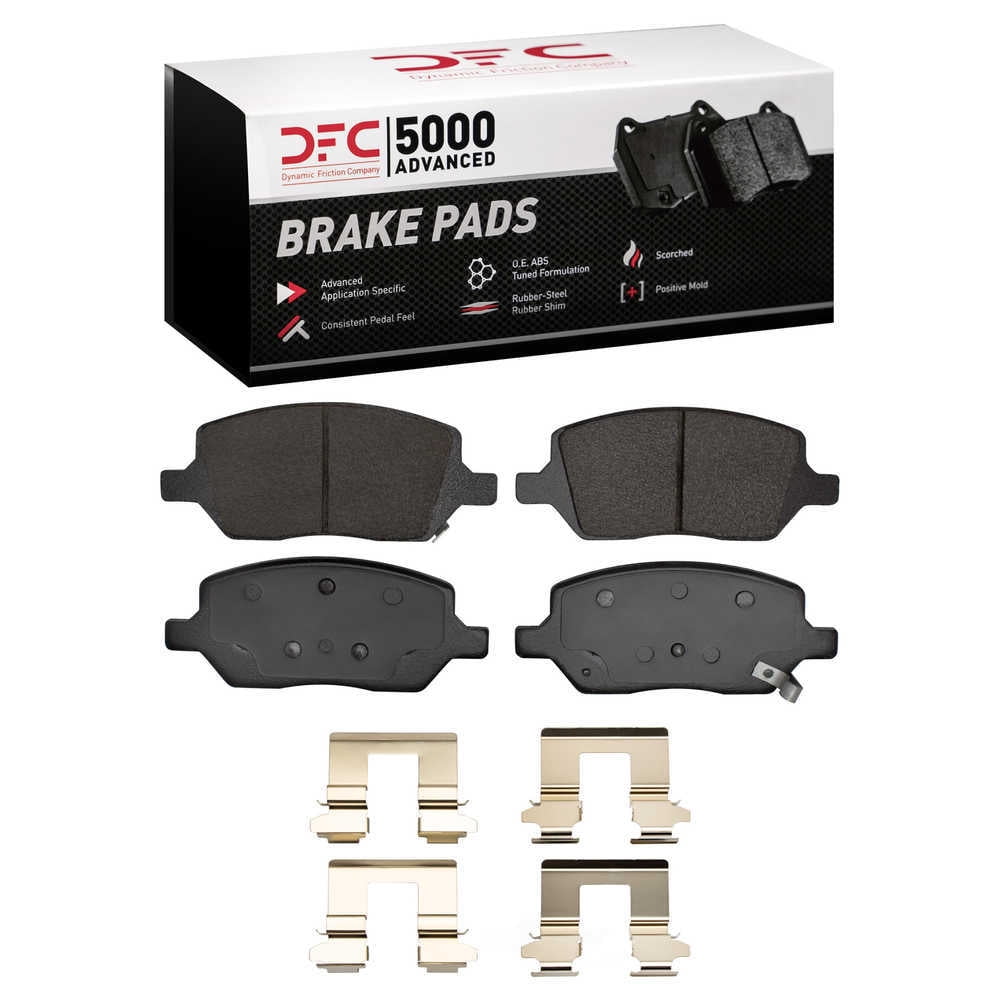 Dynamic Friction Company 1551-1093-01 DFC 5000 Advanced Brake Pads - Ceramic and Hardware Kit - OE