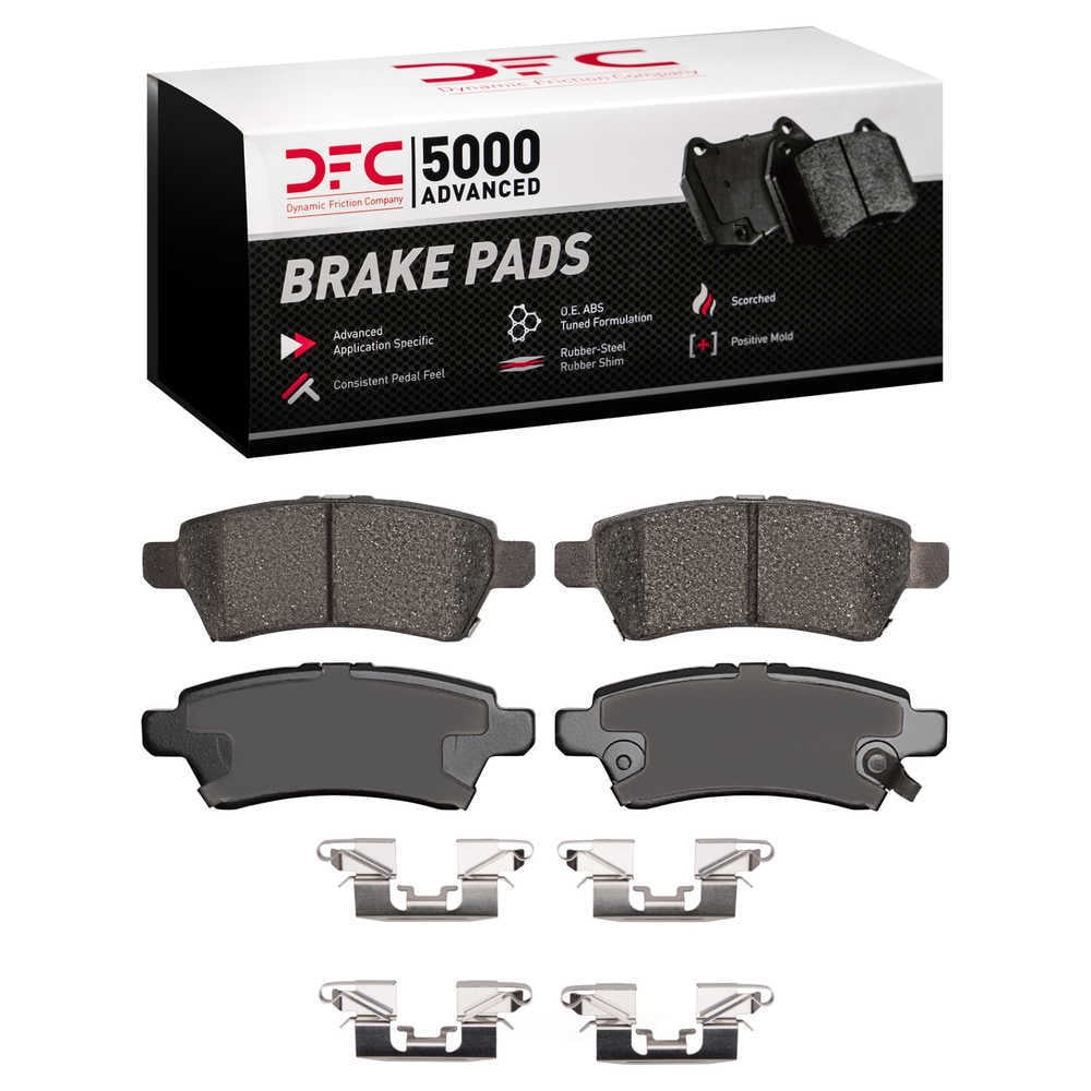 Dynamic Friction Company 1551-1101-01 DFC 5000 Advanced Brake Pads - Ceramic and Hardware Kit - OE
