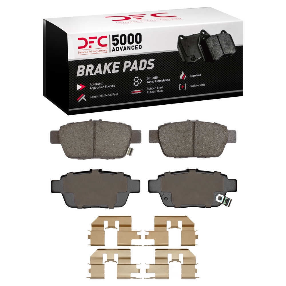 Dynamic Friction Company 1551-1103-01 DFC 5000 Advanced Brake Pads - Ceramic and Hardware Kit - OE