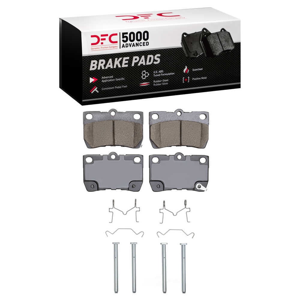 Dynamic Friction Company 1551-1113-01 DFC 5000 Advanced Brake Pads - Ceramic and Hardware Kit - OE