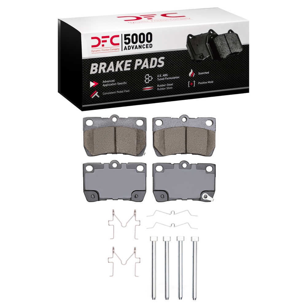 Dynamic Friction Company 1551-1113-02 DFC 5000 Advanced Brake Pads - Ceramic and Hardware Kit - OE