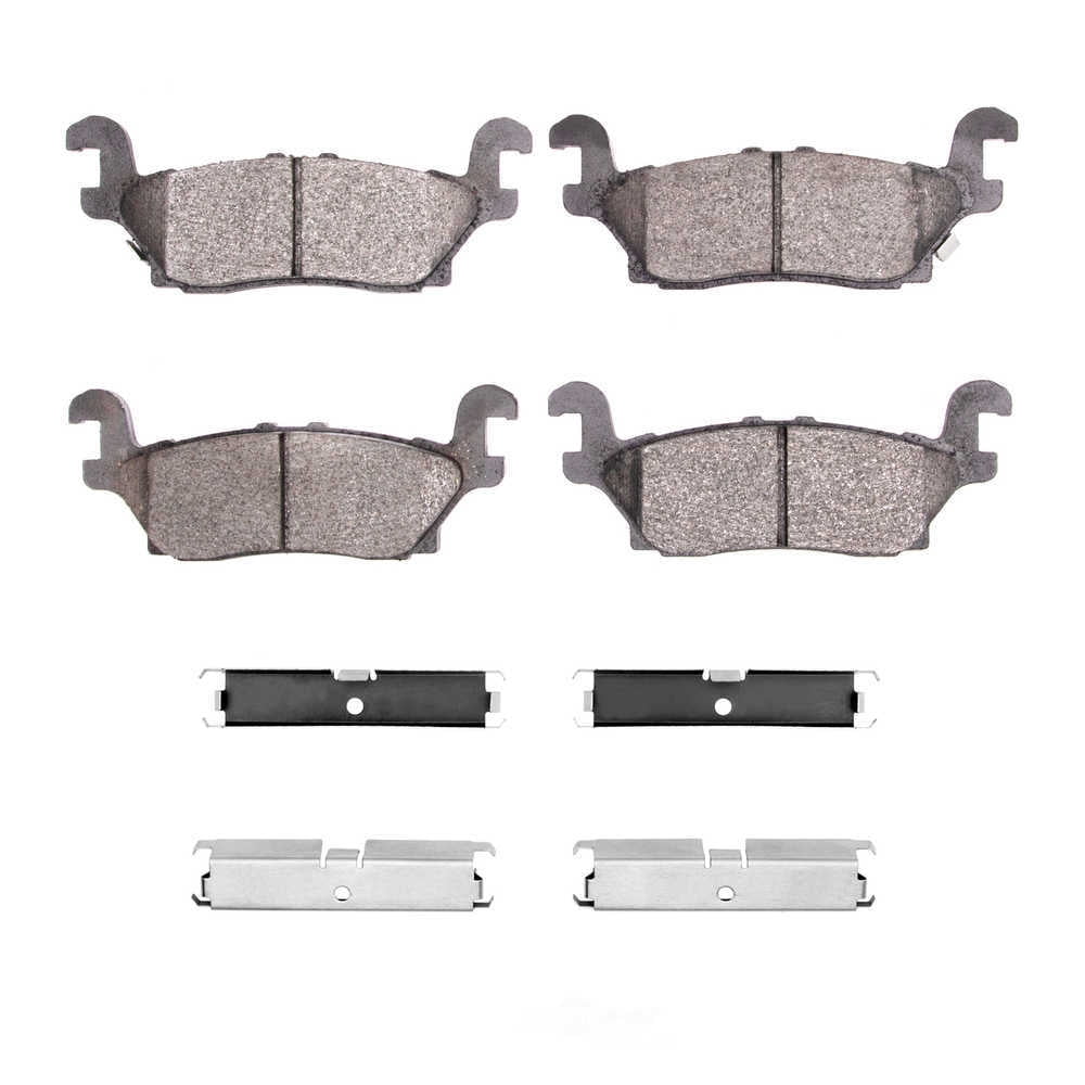 Dynamic Friction Company 1551-1120-01 DFC 5000 Advanced Brake Pads - Ceramic and Hardware Kit - OE