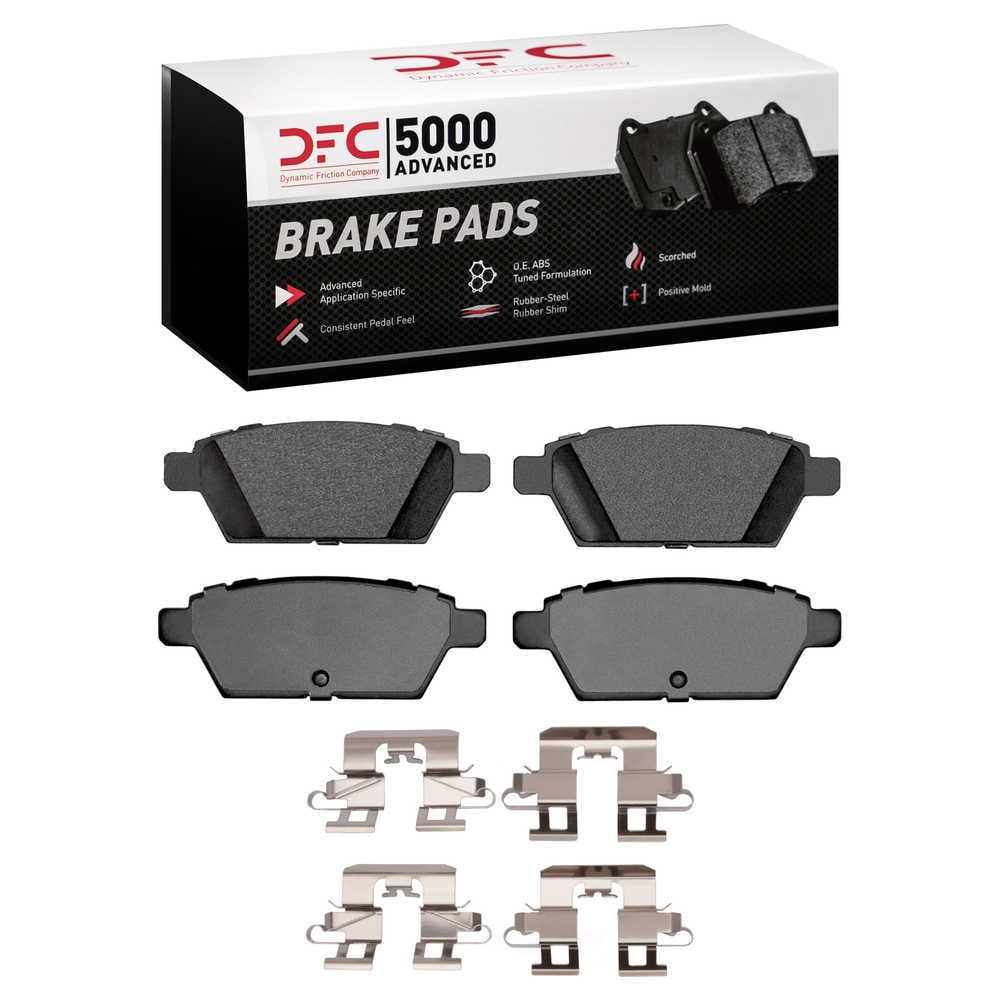 Dynamic Friction Company 1551-1161-01 DFC 5000 Advanced Brake Pads - Ceramic and Hardware Kit - OE