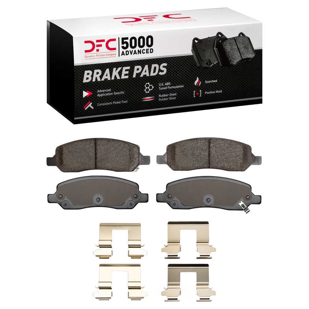 Dynamic Friction Company 1551-1172-01 DFC 5000 Advanced Brake Pads - Ceramic and Hardware Kit - OE