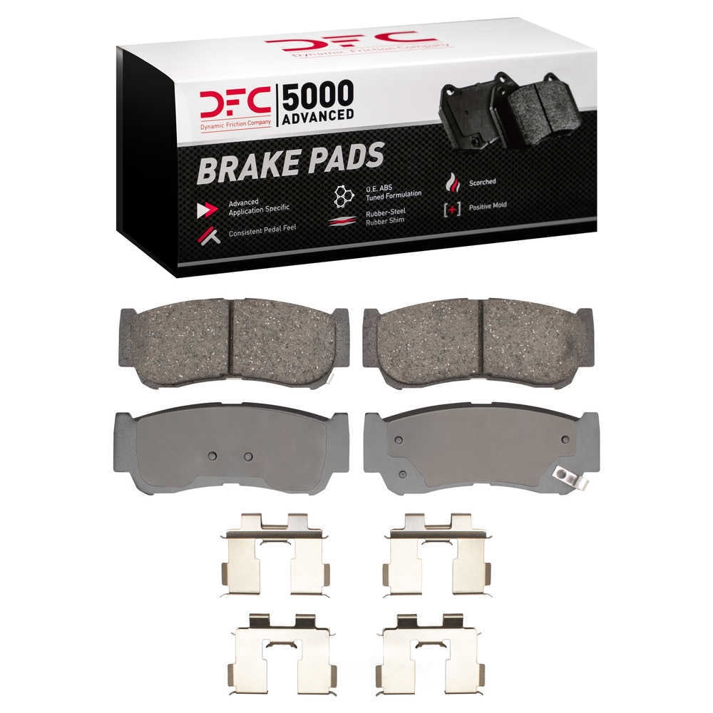 Dynamic Friction Company 1551-1297-01 DFC 5000 Advanced Brake Pads - Ceramic and Hardware Kit - OE