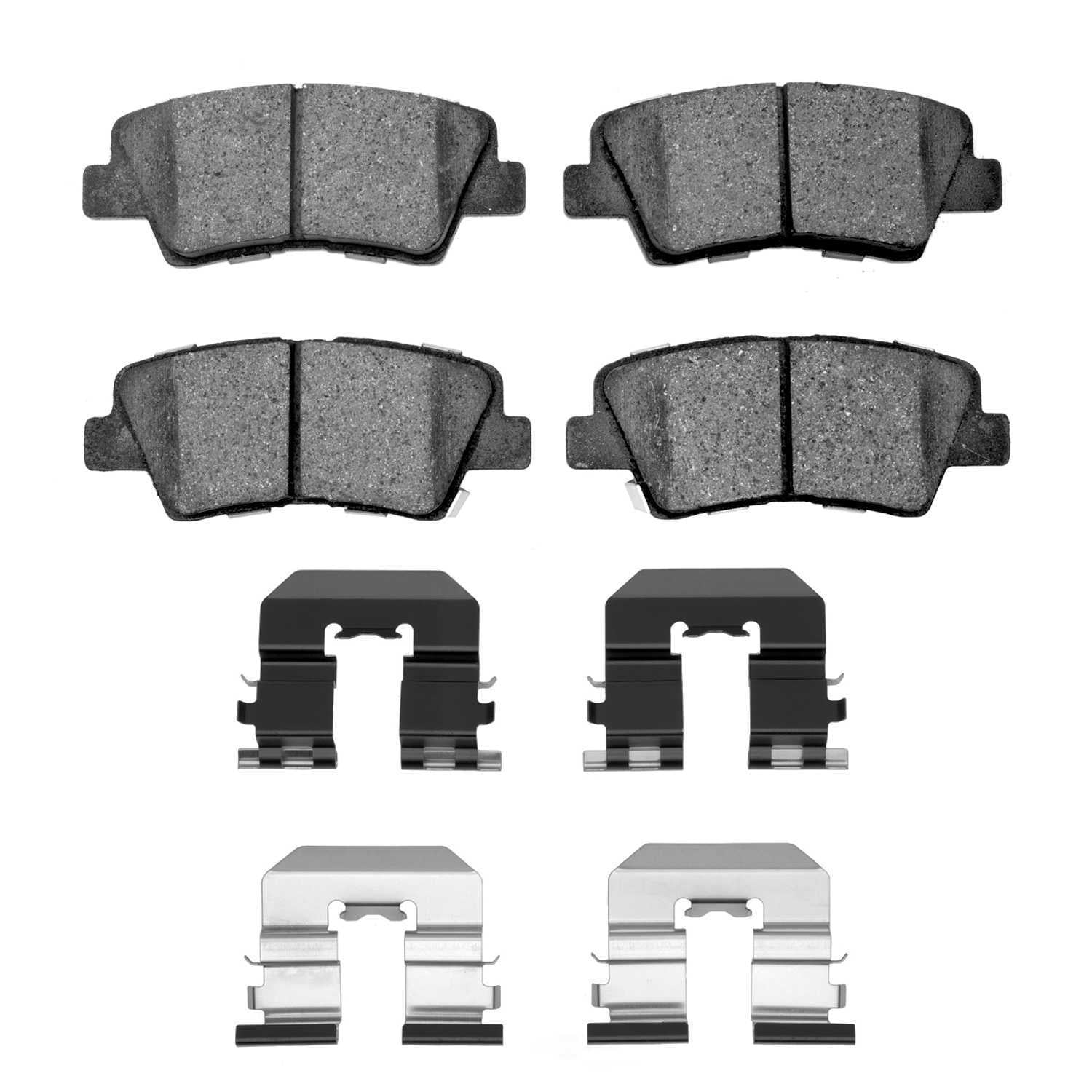 Dynamic Friction Company 1551-1313-01 DFC 5000 Advanced Brake Pads - Ceramic and Hardware Kit - OE